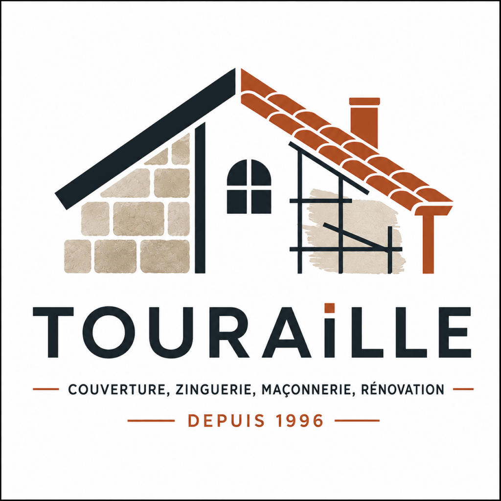 Logo Touraille, couverture, zinguerie, maçonnerie et rénovation